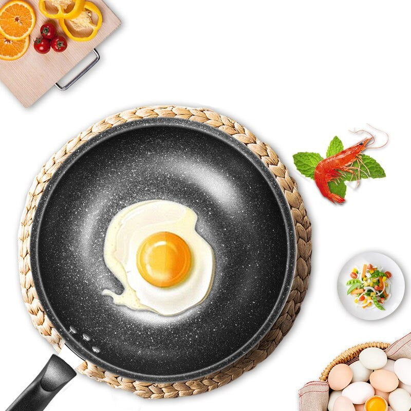 👨🍳 Olla de cocina wok, cacerola con tapa a presión para hacer cualquier alimento al vapor 🍚